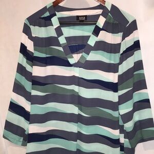A.n.a. Striped Blouse | Size XL